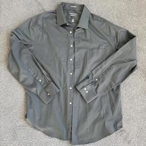 Van Heusen Men's Grey and Green Shirt